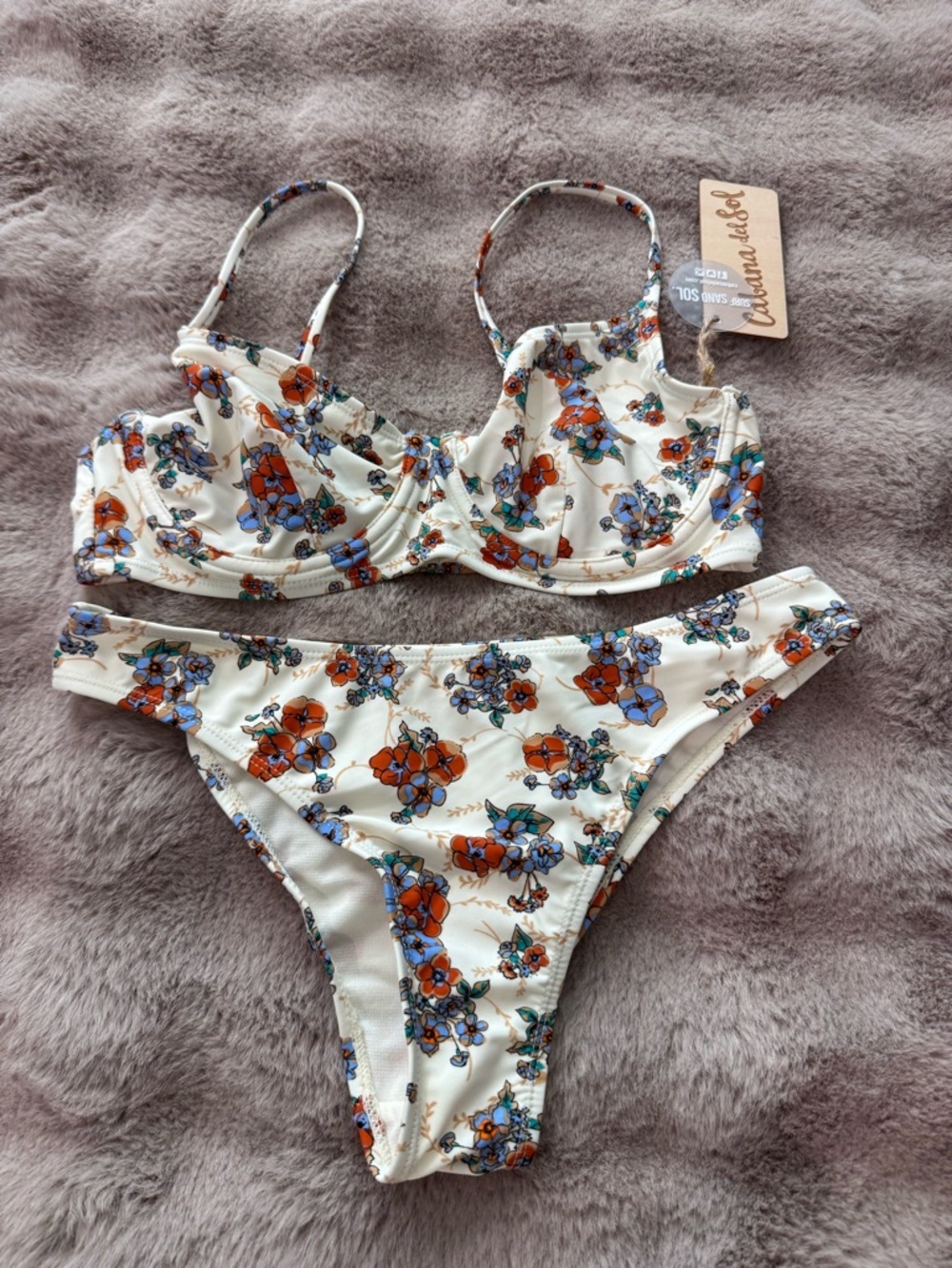 NWT cabana del sol bikini S